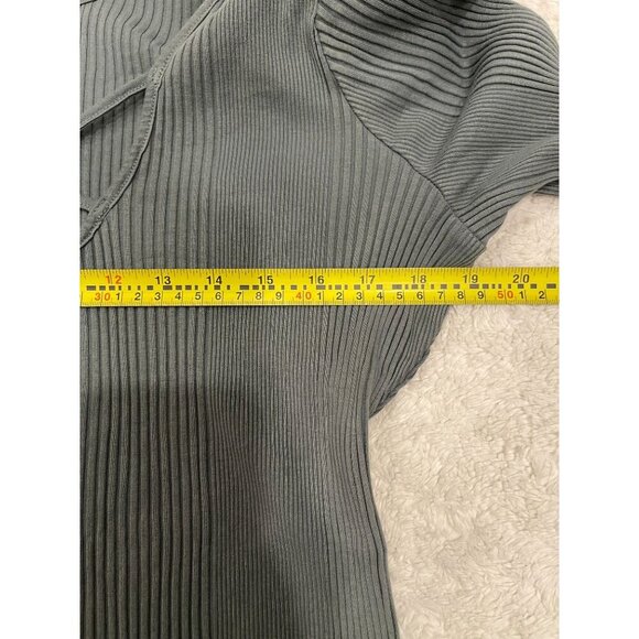 Aerie Long Sleeve Ribbed Thong Bodysuit XXL Cross Back NWT Casual - Picture 7 of 9